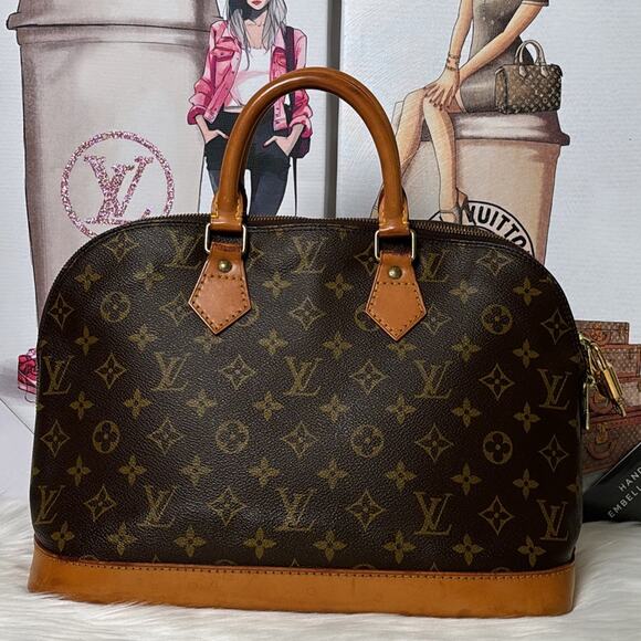 Authentic Louis Vuitton Alma Satchel Handbag Monogram VI0963 - Picture 1 of 15